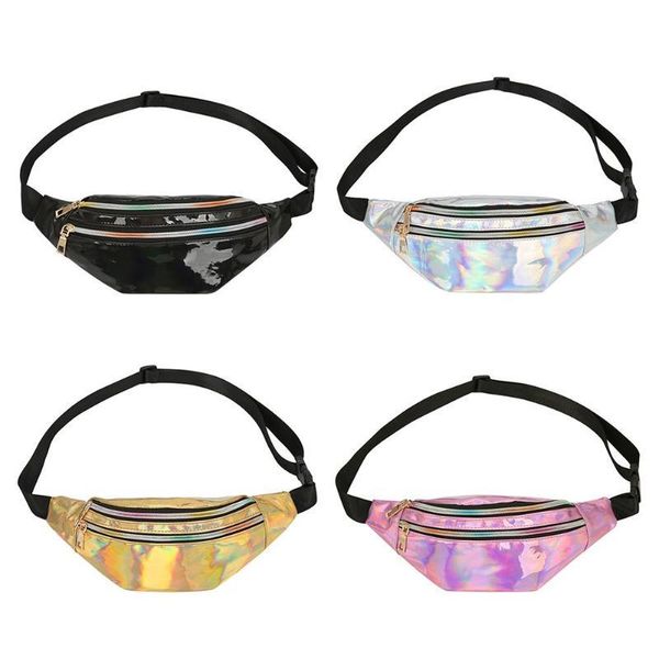 

waist bags crossbody fanny packs reflective laser women belt bum shoulder