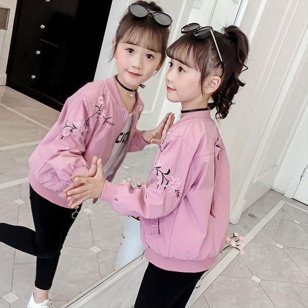 

active casual girls spring autumn thin embroidery coat kids childrens fashion jacket baby girl coats infant outerwear, Blue;gray