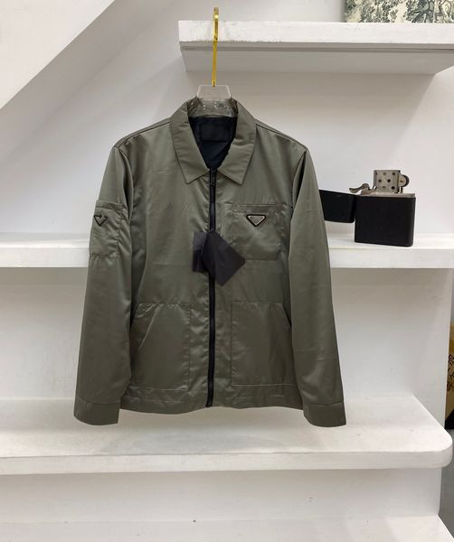 

autumn 2022 new simple luxury mens designer jacket fashion lapel zipper solid color leisure mens coat, Black;brown