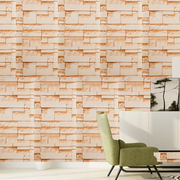 

wallpapers modern golden brick auspicious wallpaper wall sticker pvc waterproof self-adhesive for bedroom living room home decor