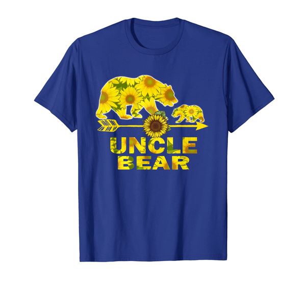 

uncle bear sunflower t-shirt funny mother father gift, White;black