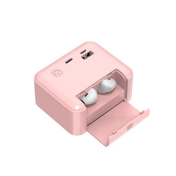 

headphones & earphones portable battery tws wireless bluetooth 5.1 in-ear sports headphone mobile phone stand function for huawei