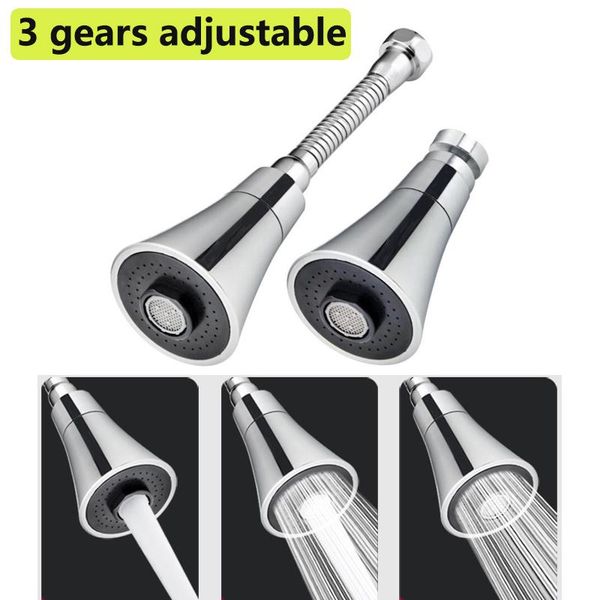

three gears adjustment universal splash filter faucet head anti splash spray rotate water bathroom faucet kitchen accessories