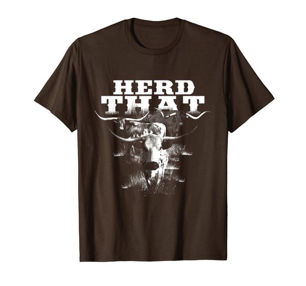 

farmer herd that - longhorn cow lovers t-shirt, White;black