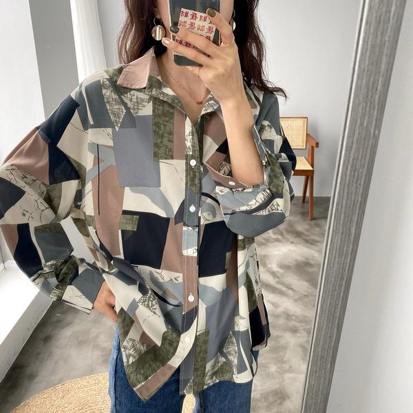 

women's blouses & shirts kalenmos summer women 2021 long sleeve lapel office lady blouse shirt casual harajuku plus size blusas femini, White