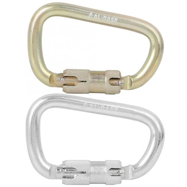 

cords, slings and webbing carabiner high load bearing 45 kn master lock outdoor automatic locking d-shaped for rock climbing equipment