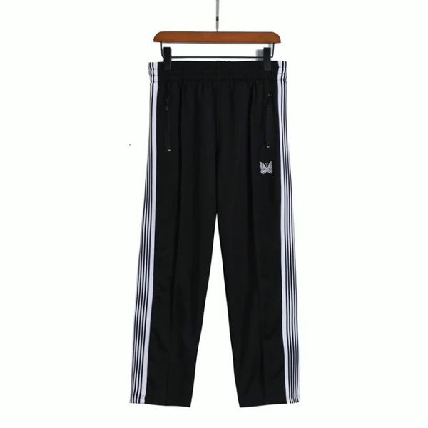 

men's pants classic sweatpants, novelty, luxury, embroidery, butterfly needle, side stripe, comfortable, informal, # n402, Black