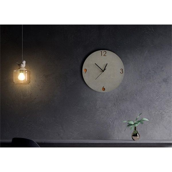 

wall clocks decorative concrete clock minimalist industrial wind cement modern simple style home decoration living room silent