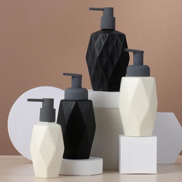 

500ml simple style ceramic emulsion bottles portable solid color latex bottles liquid soap dispensers l bathroom decorations