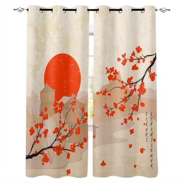 

curtain & drapes spring retro flower cherry river sun window curtains living room kitchen modern home decor bedroom treatment
