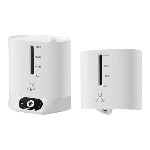 

liquid soap dispenser wall mounted intelligent automatic alcohol sprayer hands sanitizer bottles for kitchen office 300ml