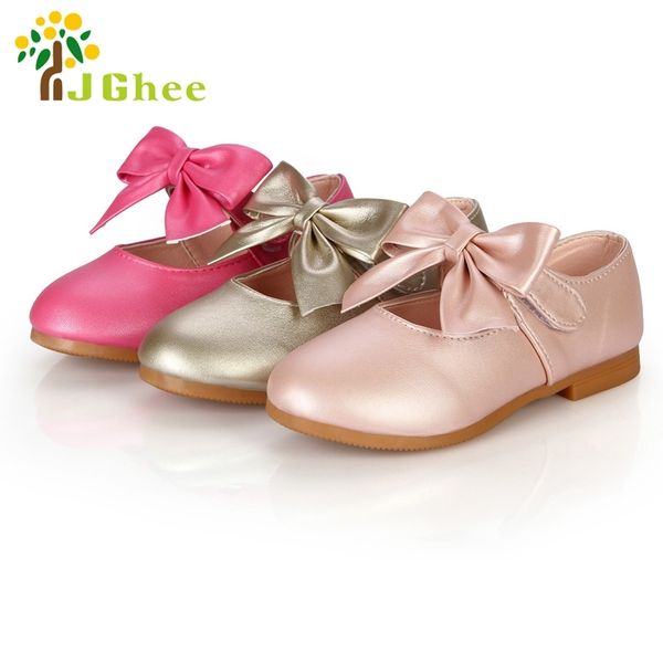 Nova Primavera verão outono crianças meninas princesa moda crianças solteiras sapatos bow-knot sapatilhas casuais apartamentos 210308