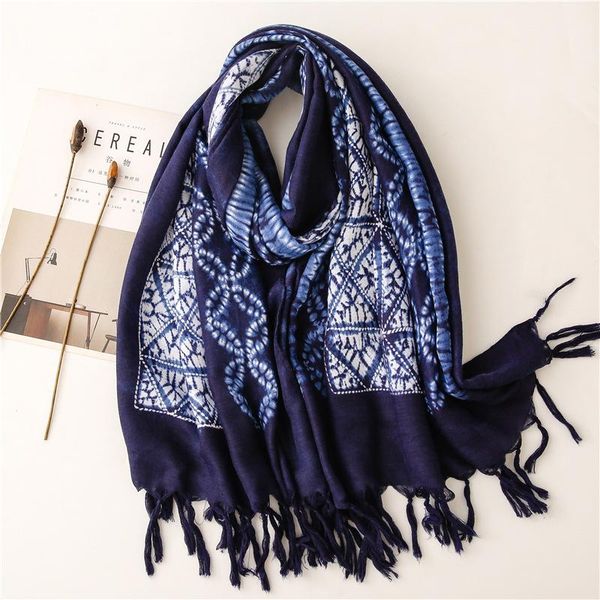 

hats, scarves & gloves sets 2021 luxury fashion women tassel viscose scarf african floral hijab shawls and wraps female foulards echarpe des, Blue;gray