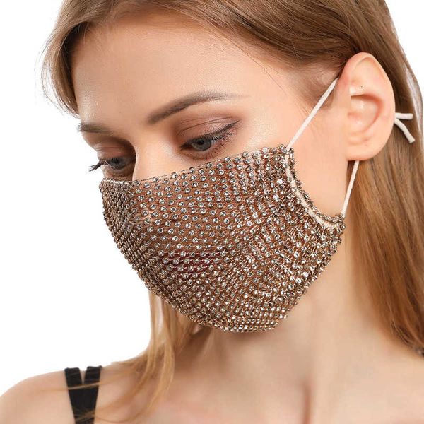 

diamond style party personality net red decorative mh water drill breathable mask