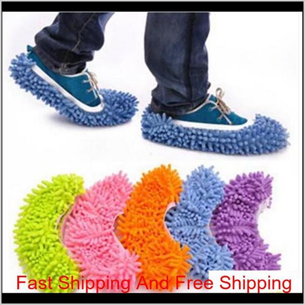 

1pcs mop shoe cover dust mop slipper house cleaner foot lazy floor household cleaning tools qylude hx_pack