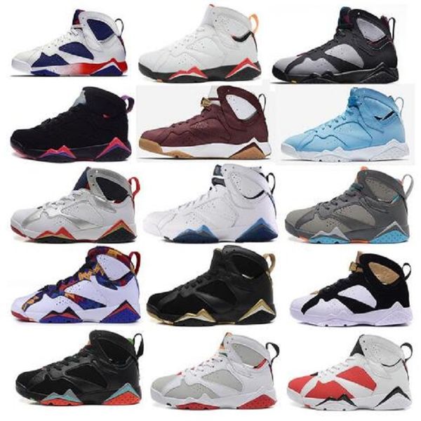 

7 basketball shoes 7s patta mens trainers pure money french blue bordeaux black red olympic white blue sneakers