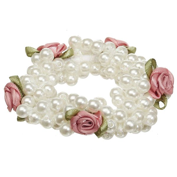 

6853 dongdamen headband pearl gold hairband high elastic headband bracelet