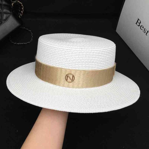 

wide brim hats euramerican fashion white flat-roofed straw hat elegant female sun for women is prevented bask sea 0g7l, Blue;gray