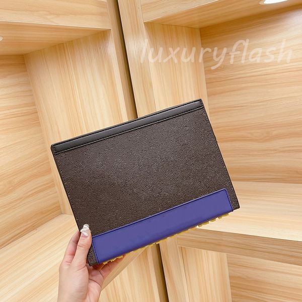 

rubber designers clutch men and women luxurys handbags 2021 lady classic large capacity brown purses business pouch wash bag