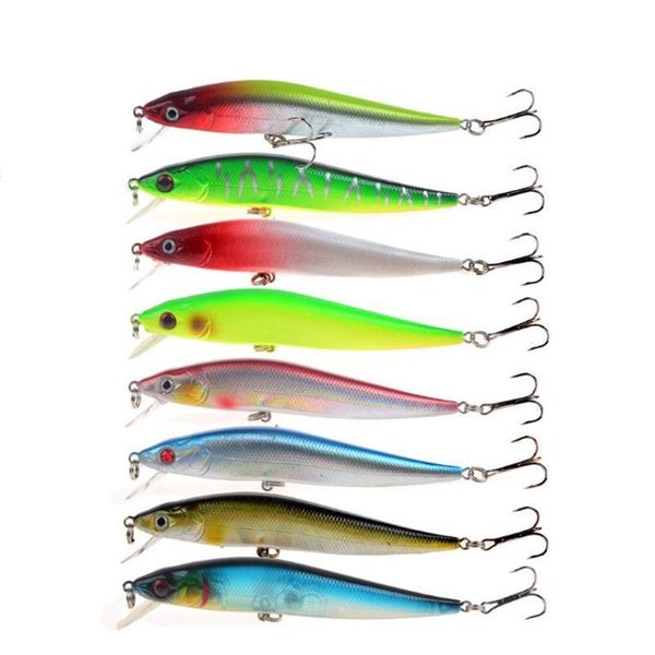 

1pcs hard minnow floating fishing lure 10g 11.5cm artificial plastic bait wobbler bass pike lure 8 colors fishin jlliiv
