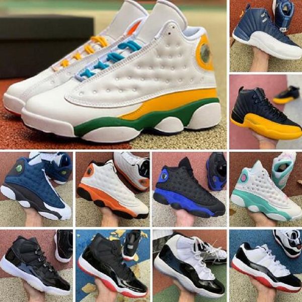 

2021 13 13s mens basketball shoes court purple lucky green defining moments cp3 home wolf grey men sport shoes new