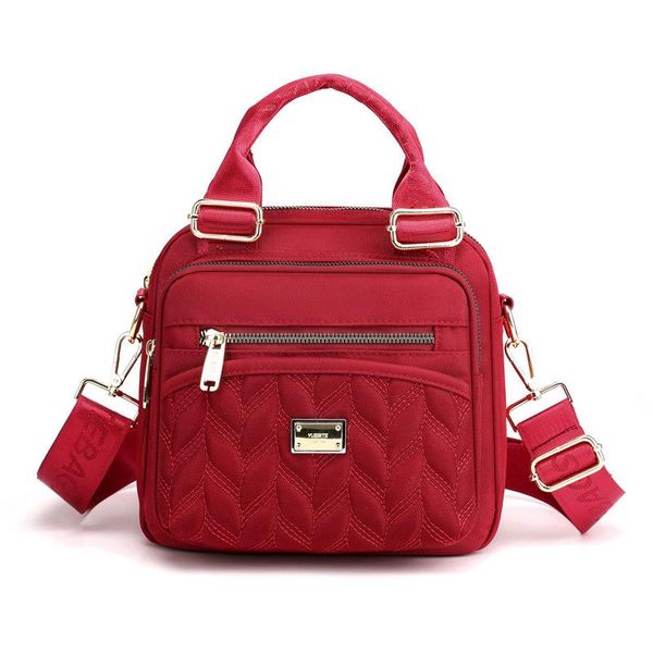 

evening bags 7 colors square women brand korean trend shoulder bag 2021 multi storey small ladies hand nylon woman crossbody