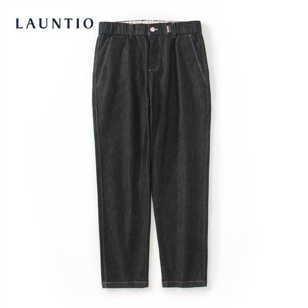 

launtio 2021 autumn new men's pants fashion leisure youth sports elastic leggings, Black