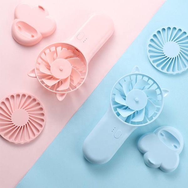 

electric fans ihoven portable mini fan usb rechargeable handheld air cooler deskwith phone holder stand for outdoor office home