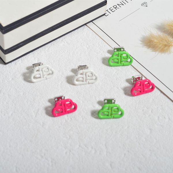 

design jewelry drop glaze stud color earrings letter earrings female, Golden