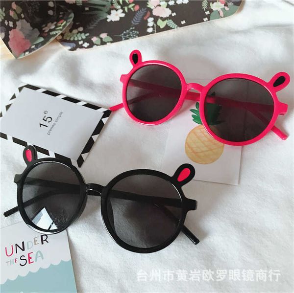 

20 new children sunglasses cat cartoon ear bear fashion round, Blue