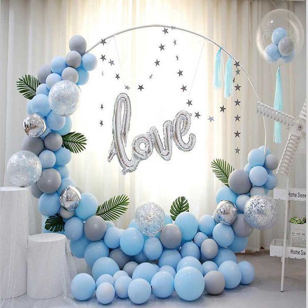 

party decoration wedding arch mariage backdrop stand frame balloon flower metal round festival stage
