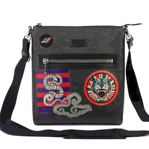 

2022 designer embroidery men's messenger bag luxury high-quality striped shoulder strap all-match fashionable small ladies handbag