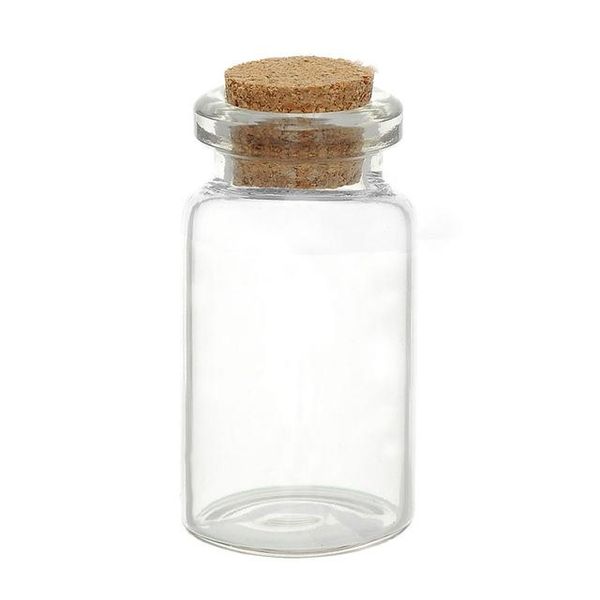

storage bottles & jars glass cylinder jewelry vials cork sers transparent 10pcs/set