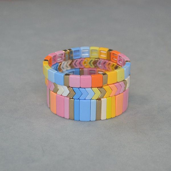 

bangle rainbow enamel bracelet bohemia street paifeng (3-piece set), Black