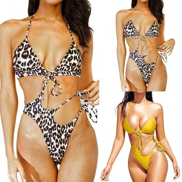 

women's swimwear bikini with chest pad polyester women hollow bodysuits for beach, White;black