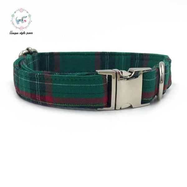 

fashion dark green dog collar metal buckle dog &cat necklace leash available seperately pet supply