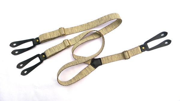 

with leather y-back adjustable button end suspenders strap jeans y back belt width 2.5cm, Black;white