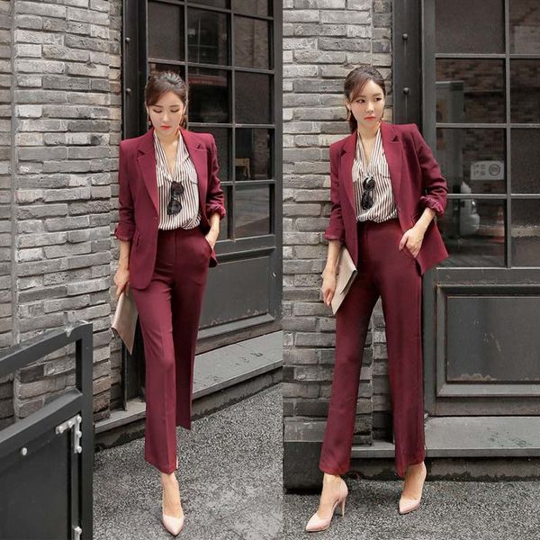 

korean version of the occasional women's suit 0lza, Gray