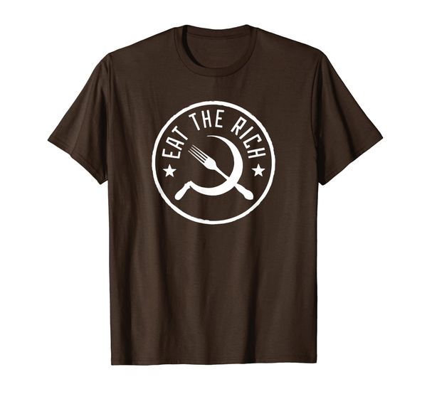 

eat the rich | anti consumption satire statement, White;black