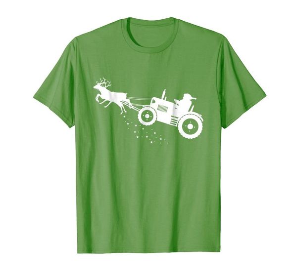 

men's t-shirts tractor santa sleigh t-shirt farmer, White;black