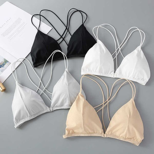 

three-point bikini underwear with front buckle and small sling, White