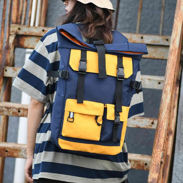 

luggage bag remote double shoulder large capacity men's damp waterproof soft leather simple canvas back