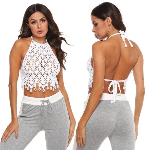 

women's swimwear bikini cover up pure hand crochet tassel hollow sheer blouse plus size beachwear lace, White;black