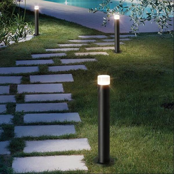 

10w 12w 15w led garden light ac85-265v led lawn lamp exterior bollard floor courtyard road deck landscape outdoor lighting