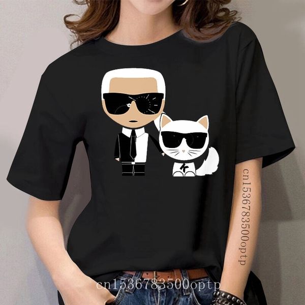 

funny karls short sleeve casual tee t-shirt women fashion cotton tshirts, White