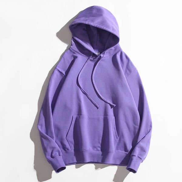 

ly varey lin autumn winter hoodie women oversize cotton sweatshirts drawstring pockets hoody casual solid hooded 210526, Black