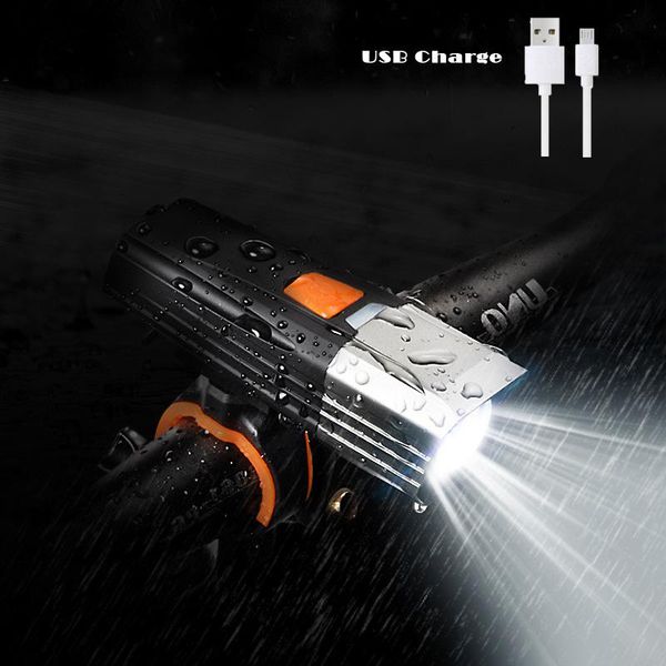 

bike lights night riding front light mountain headlights usb charging led waterproof aluminum bicycle