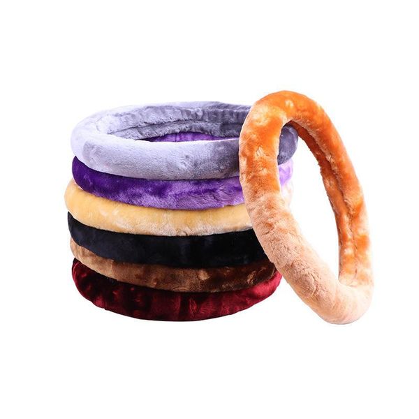 

steering wheel covers factory price warm soft plush winter faux car cover