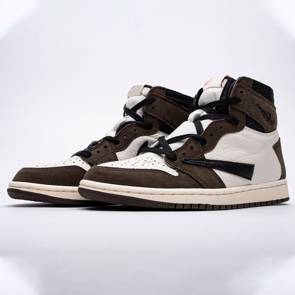 

shoes basketball jumpman 1s high og mocha men/women outdoor sneakers sports with original box, Black