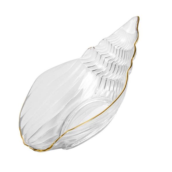 

bowls 1pc glass fruit plate salad bowl conch design jewelry tray storage